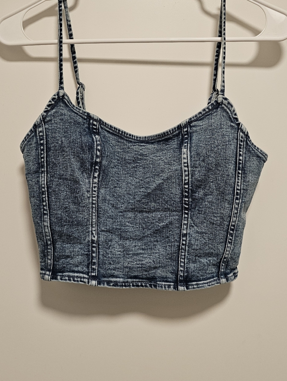 American Eagle Size S Denim Crop Top Cami